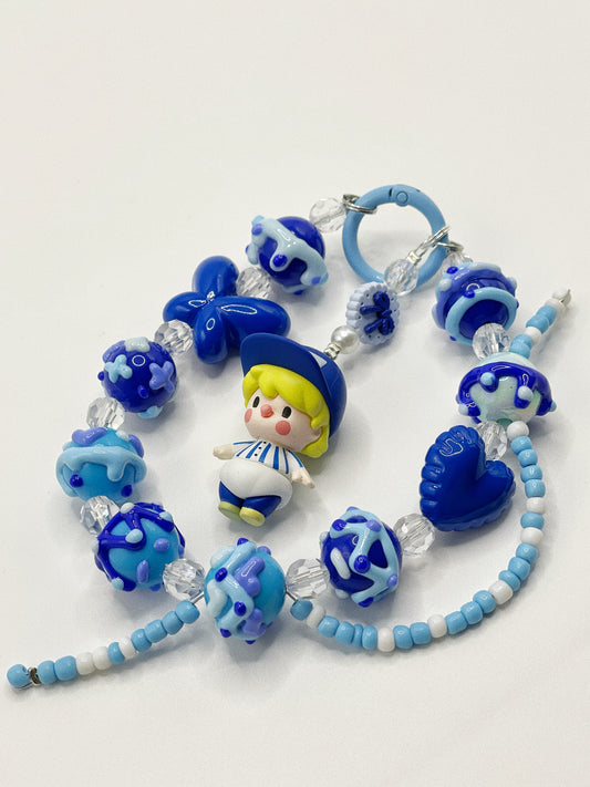 Blue Sweet Beans Phone Charms