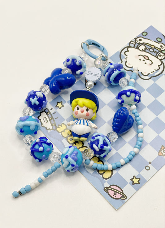 Blue Sweet Beans Phone Charms