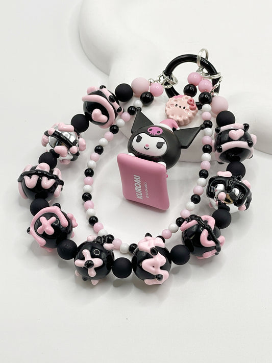 Kuromi Black Powder Sweet Cool Style Phone Charms